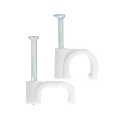 Скоба электроустановочная с гвоздем для монтажа кабеля